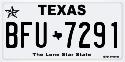 TX license plate BFU7291