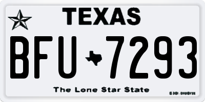 TX license plate BFU7293