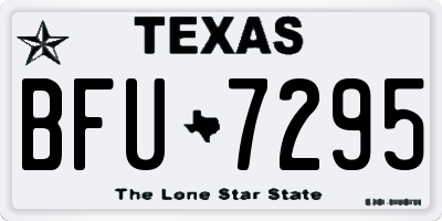 TX license plate BFU7295