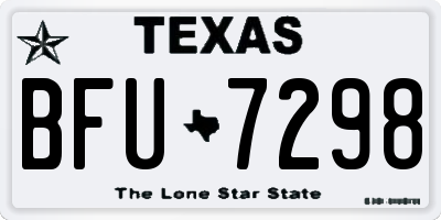 TX license plate BFU7298
