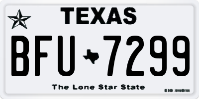 TX license plate BFU7299