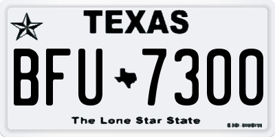 TX license plate BFU7300