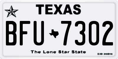 TX license plate BFU7302