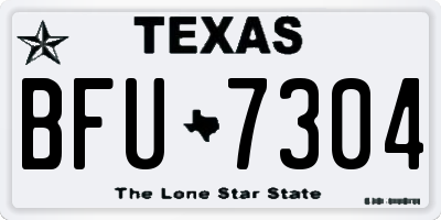 TX license plate BFU7304