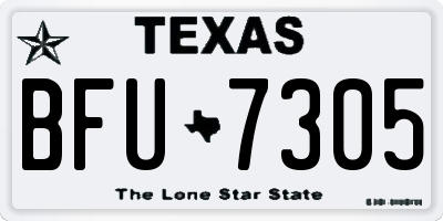 TX license plate BFU7305