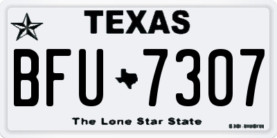 TX license plate BFU7307