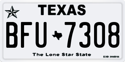 TX license plate BFU7308