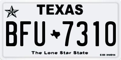 TX license plate BFU7310