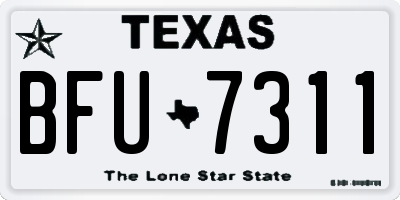 TX license plate BFU7311