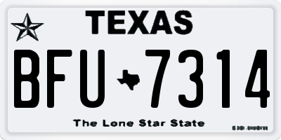 TX license plate BFU7314