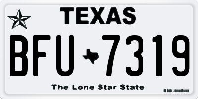 TX license plate BFU7319