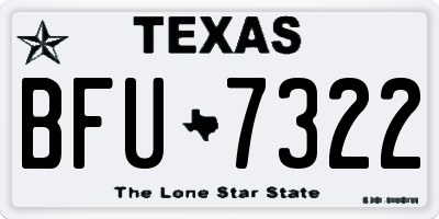 TX license plate BFU7322