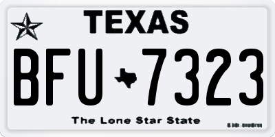 TX license plate BFU7323