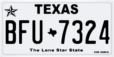 TX license plate BFU7324