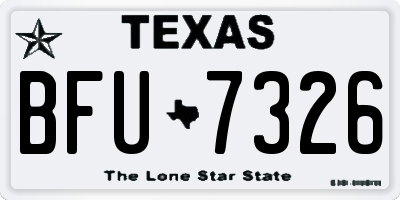TX license plate BFU7326