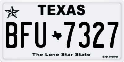 TX license plate BFU7327