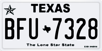 TX license plate BFU7328