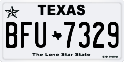 TX license plate BFU7329