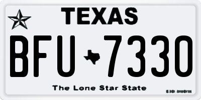 TX license plate BFU7330