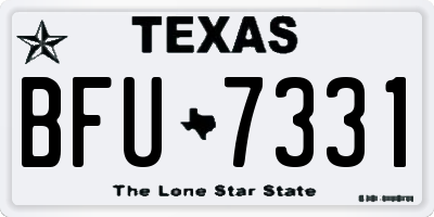 TX license plate BFU7331