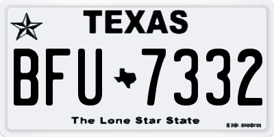 TX license plate BFU7332
