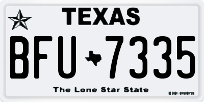 TX license plate BFU7335