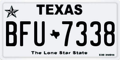 TX license plate BFU7338