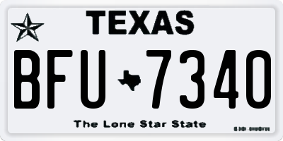 TX license plate BFU7340
