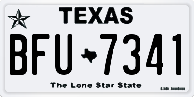 TX license plate BFU7341