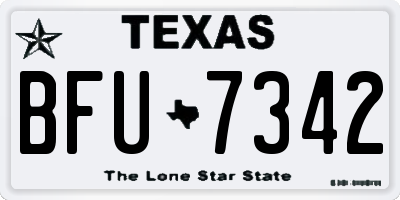 TX license plate BFU7342