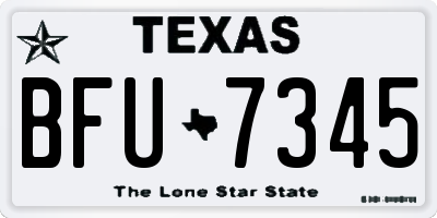 TX license plate BFU7345