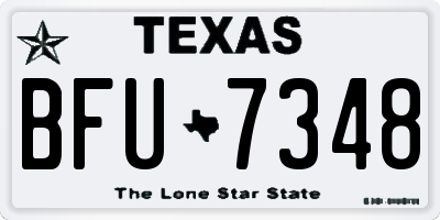 TX license plate BFU7348