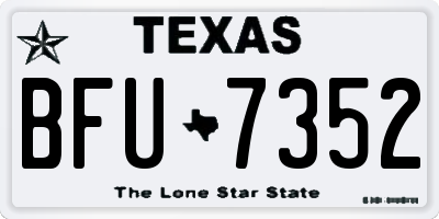 TX license plate BFU7352