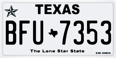 TX license plate BFU7353