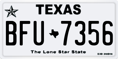 TX license plate BFU7356