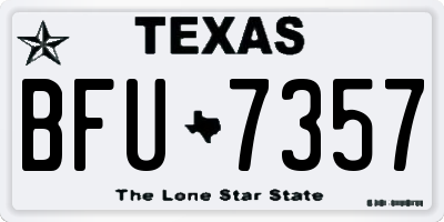 TX license plate BFU7357