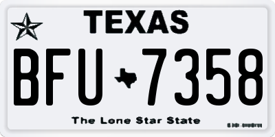 TX license plate BFU7358