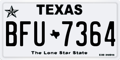 TX license plate BFU7364