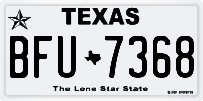 TX license plate BFU7368
