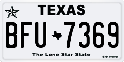 TX license plate BFU7369