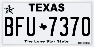 TX license plate BFU7370