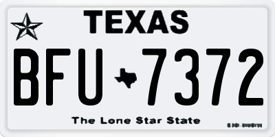 TX license plate BFU7372
