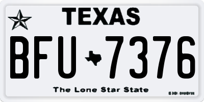 TX license plate BFU7376