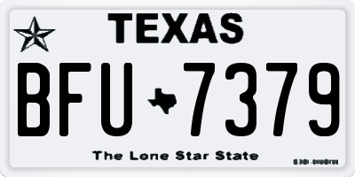 TX license plate BFU7379