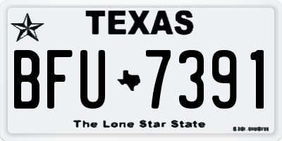 TX license plate BFU7391