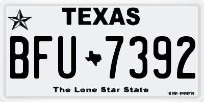 TX license plate BFU7392