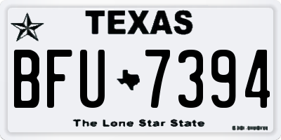 TX license plate BFU7394
