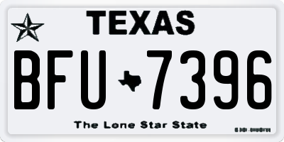 TX license plate BFU7396