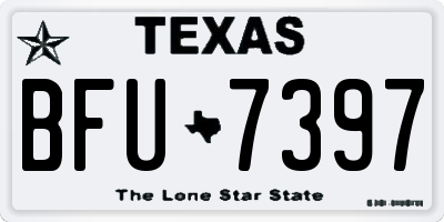 TX license plate BFU7397
