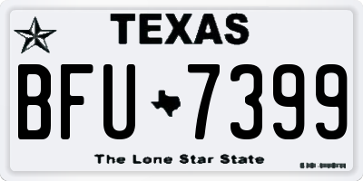 TX license plate BFU7399